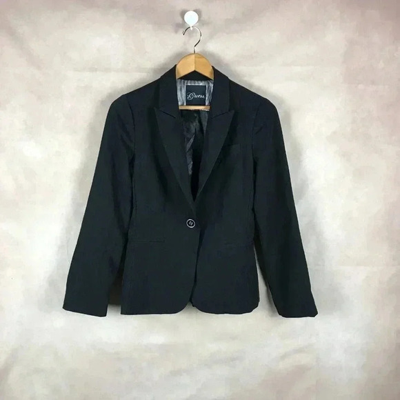 GUESS Women's Notch Collar Black Blazer Size MEDIUM - Picture 6 of 6